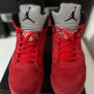 Air Jordan 5 Retro Red Suede Size : 8 Men. /  9.5 Women